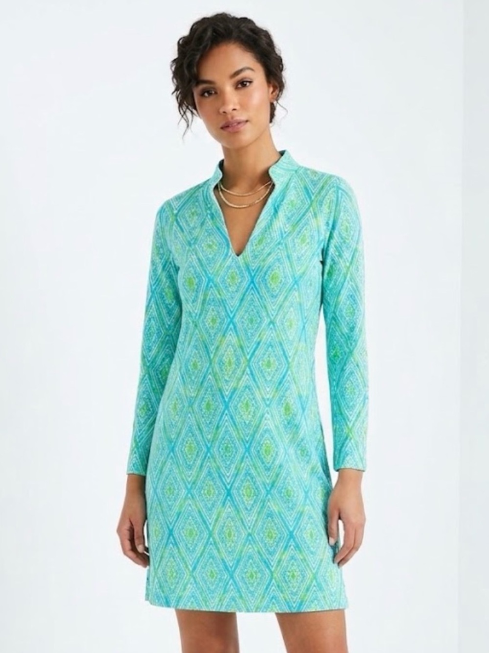 Jude Connally Signature Jude Cloth Geometric Diamond Tunic Dress